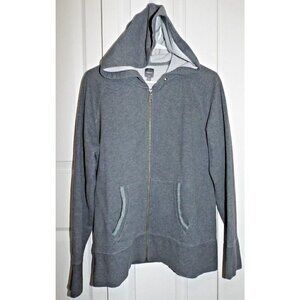 Gap Body XL grey full zip hoodie raglan sleeve NO DRAWSTRING